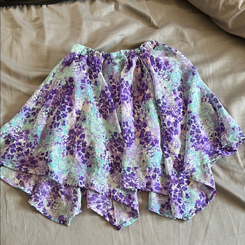 The Children's Place Lavender & Mint Floral High-Low Skirt